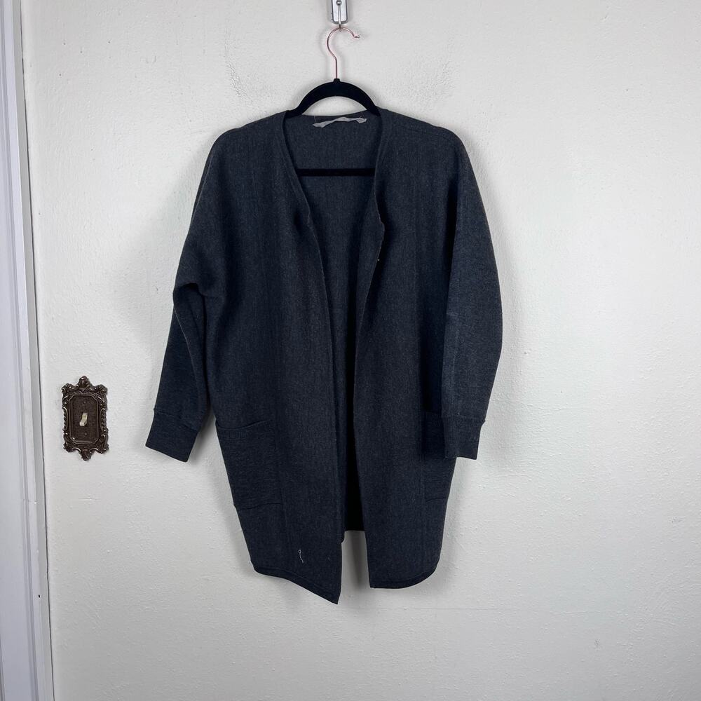 Athleta Chill Chaser Charcoal Gray Long Cardigan Coatigan XS